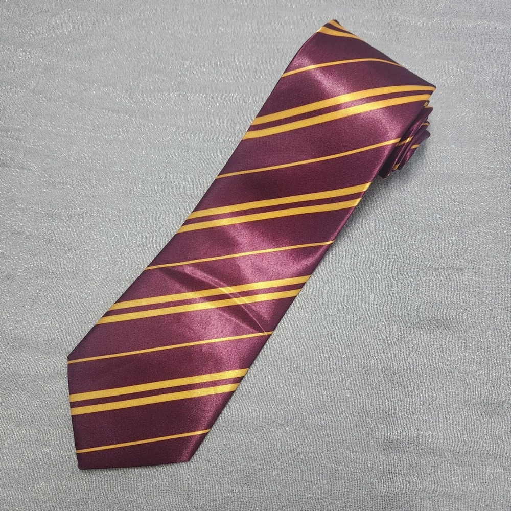 Harry Potter‎ Gryffindor Tie Rubies Costume Co Burgundy Gold Striped Hogwarts